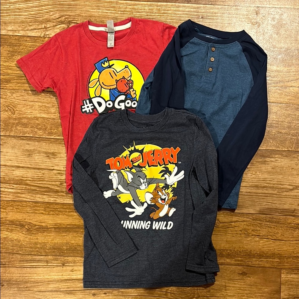 Boys Size 8 T-shirt Bundle - Dogman and Tom & Jerry